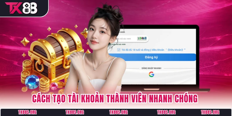 Cách tạo tài khoản thành viên nhanh chóng
