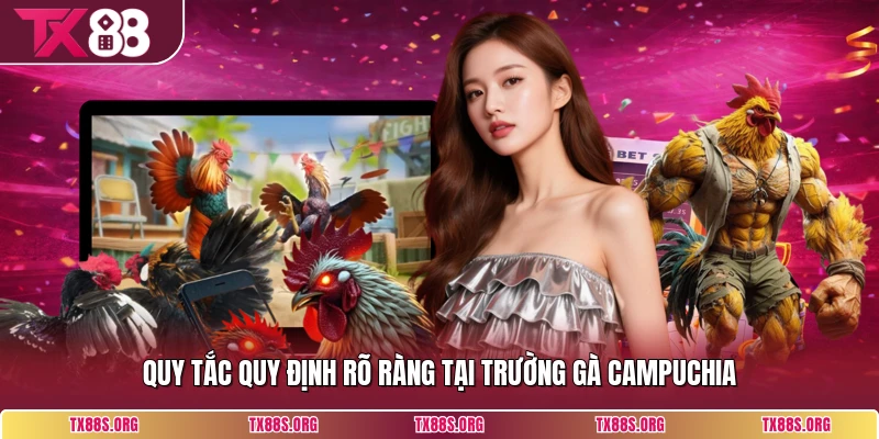 Quy tắc quy định rõ ràng tại trường gà Campuchia