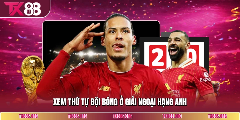 Xem thứ tự đội bóng ở giải ngoại hạng anh